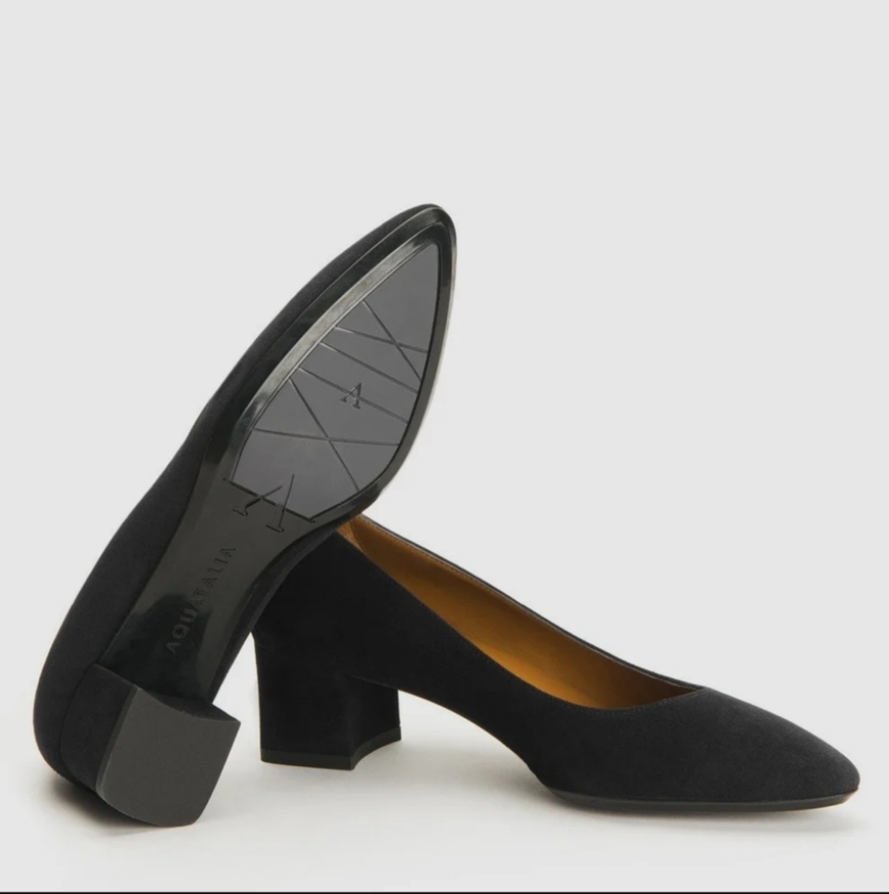 Aquatalia Pasha Black Suede